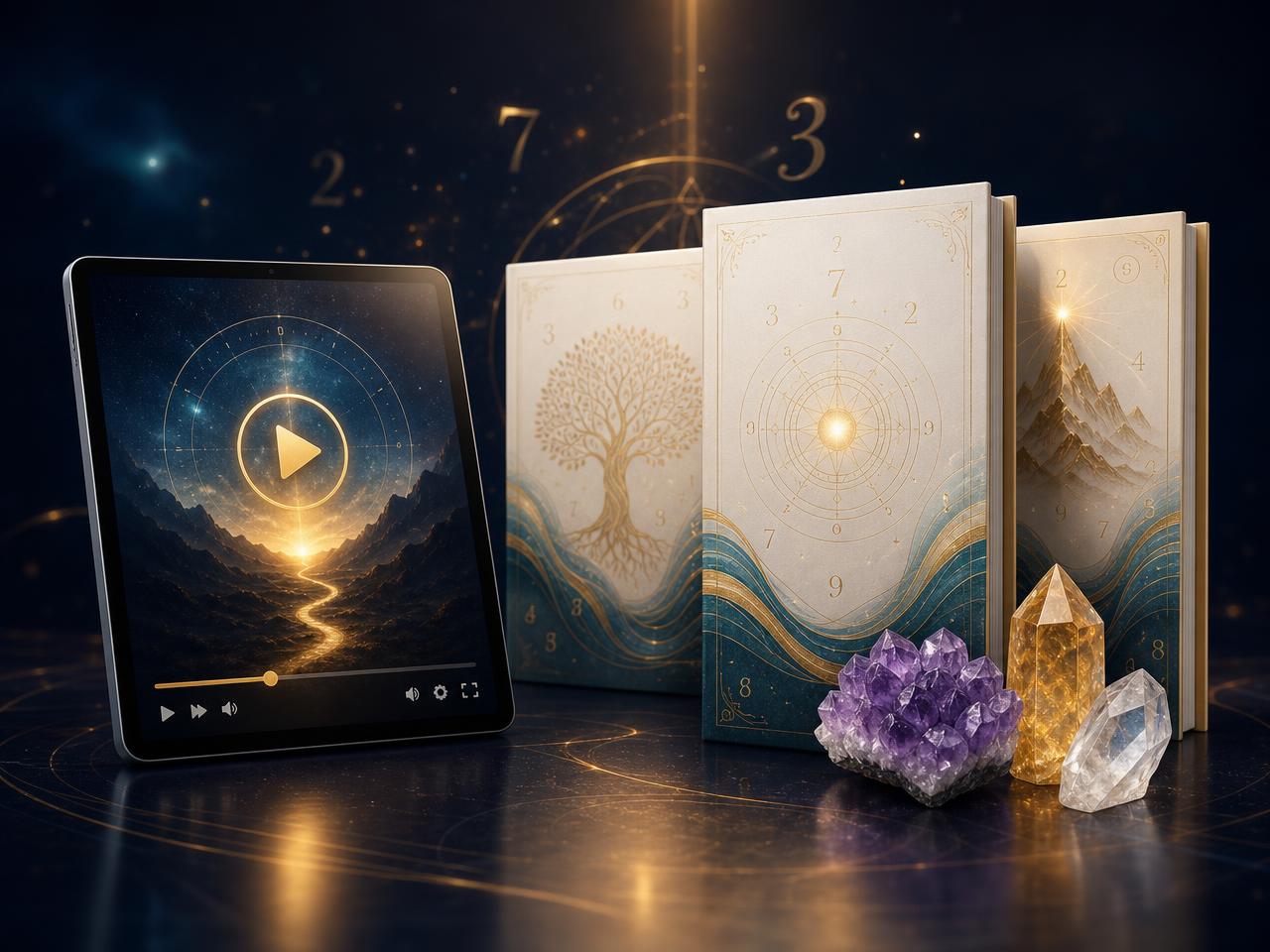 NumeriCrystal Protocol bundle: 15-minute clarity video, career blueprint PDFs and healing crystals
